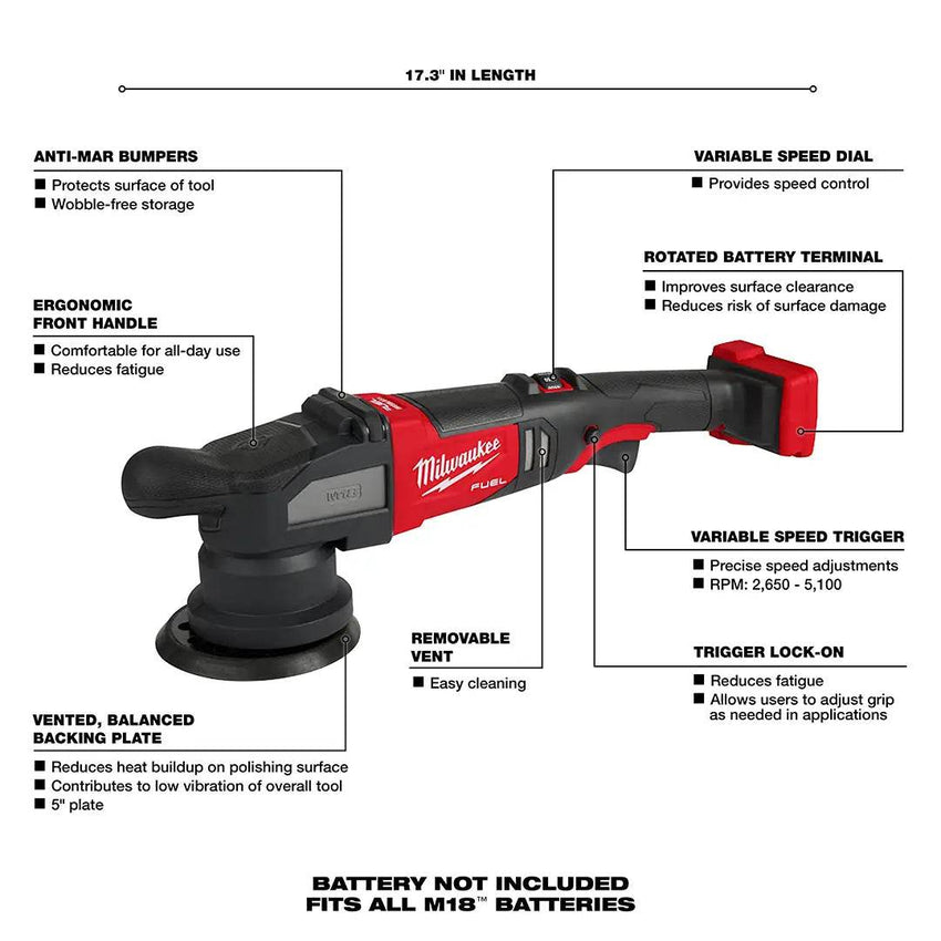 Polishing Tool Milwaukee M18 Fuel 15mm - Droom-world