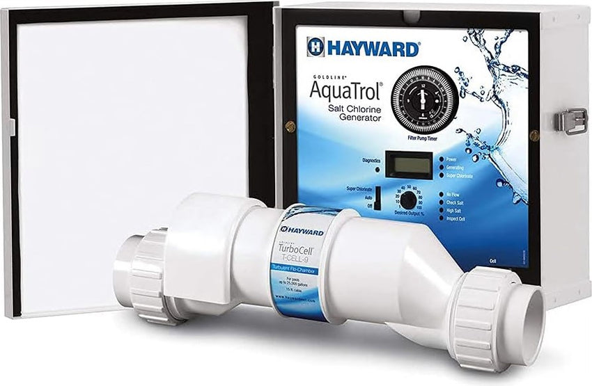 Hayward W3AQ-TROL-HP AquaTrol Above-Ground Pool Salt Chlorination System, White