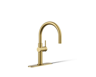 KOHLER 22975-2MB Crue Bar Faucet, Kitchen Bar Faucet for Sink, Vibrant Brushed Moderne Brass
