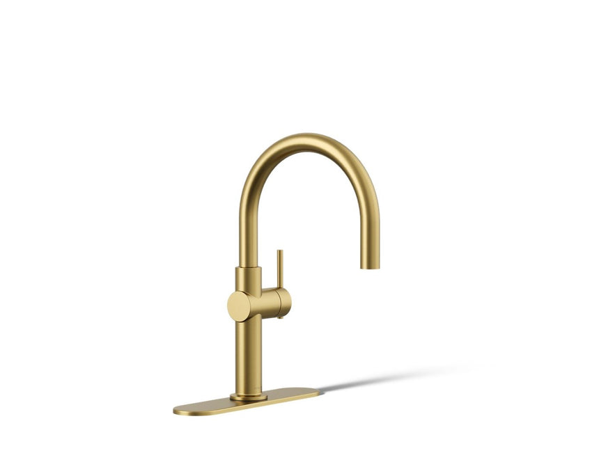 KOHLER 22975-2MB Crue Bar Faucet, Kitchen Bar Faucet for Sink, Vibrant Brushed Moderne Brass