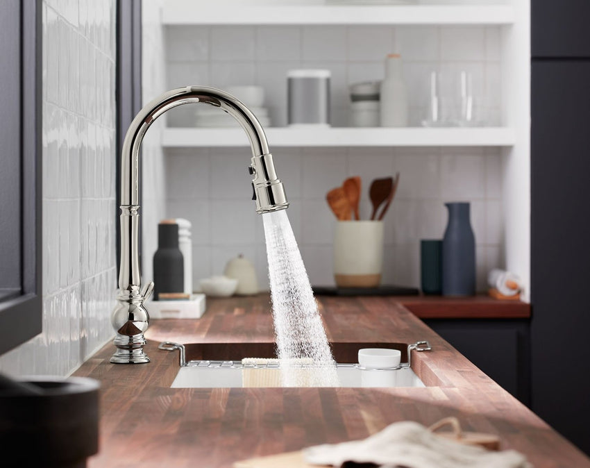 KOHLER K-99259-VS Artifacts Kitchen Sink Faucet, 17.63 x 4.31 x 8.50 Inches, Vibrant Stainless