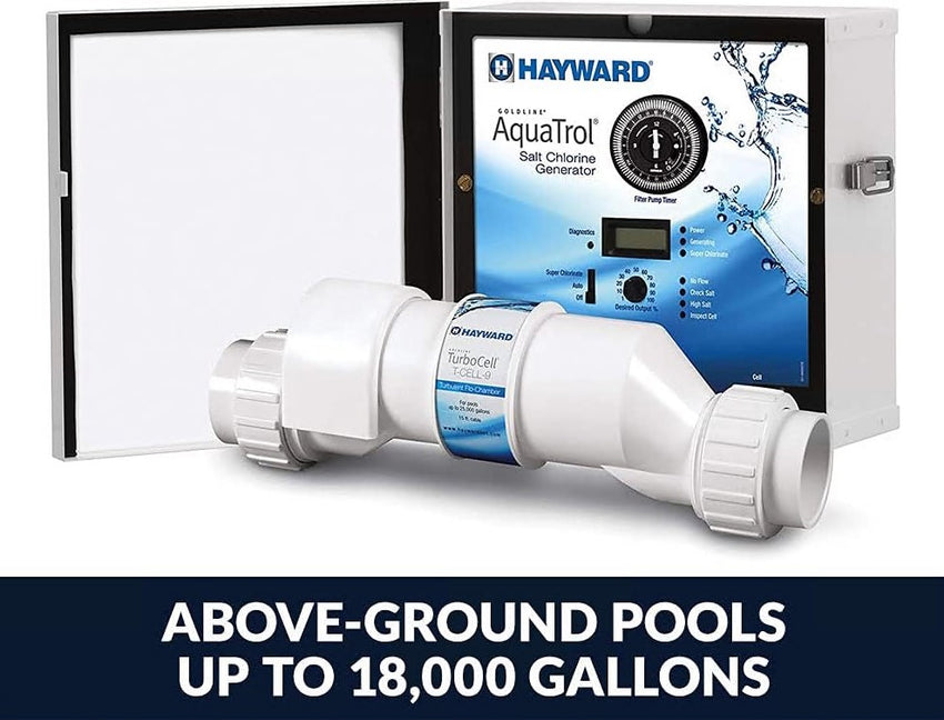 Hayward W3AQ-TROL-HP AquaTrol Above-Ground Pool Salt Chlorination System, White